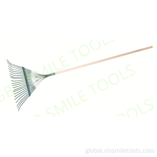 Garden Leaf Rakes Long handle silage pine straw rake 22 Tines plastic garden grass rake Factory